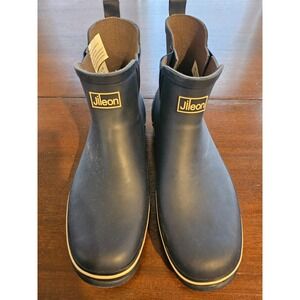 Jileon Navy Ankle Rain Boots Womens Size 12 Brand new